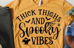 Thick Thighs & Spooky Vibes (HOODIE)