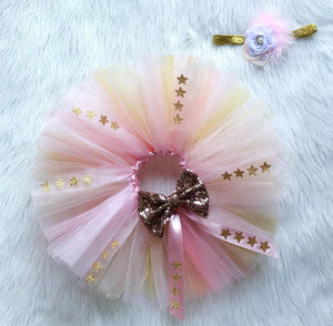 Pink and Gold "Twinkle Twinkle Little Star" Birthday Outfit