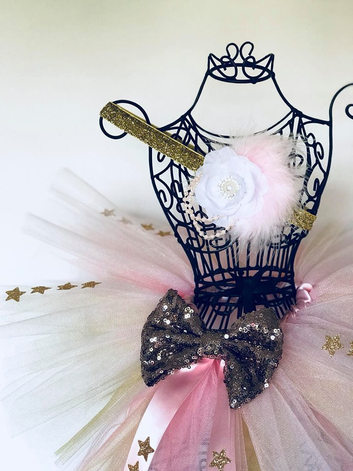 Pink and Gold "Twinkle Twinkle Little Star" Birthday Outfit outoftheboxlocks Pink and Gold "Twinkle Twinkle Little Star" Birthday Outfit outoftheboxlocks