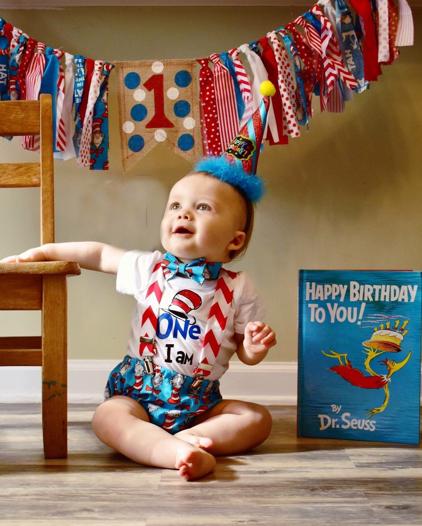 Dr. Seuss "Cat in the Hat" Birthday Outfit