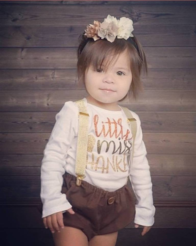 Little Miss Thankful Thanksgiving Shirt/Outfit