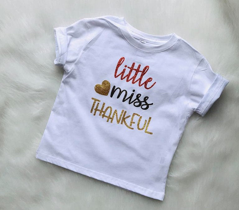 Little Miss Thankful Thanksgiving Shirt/Outfit