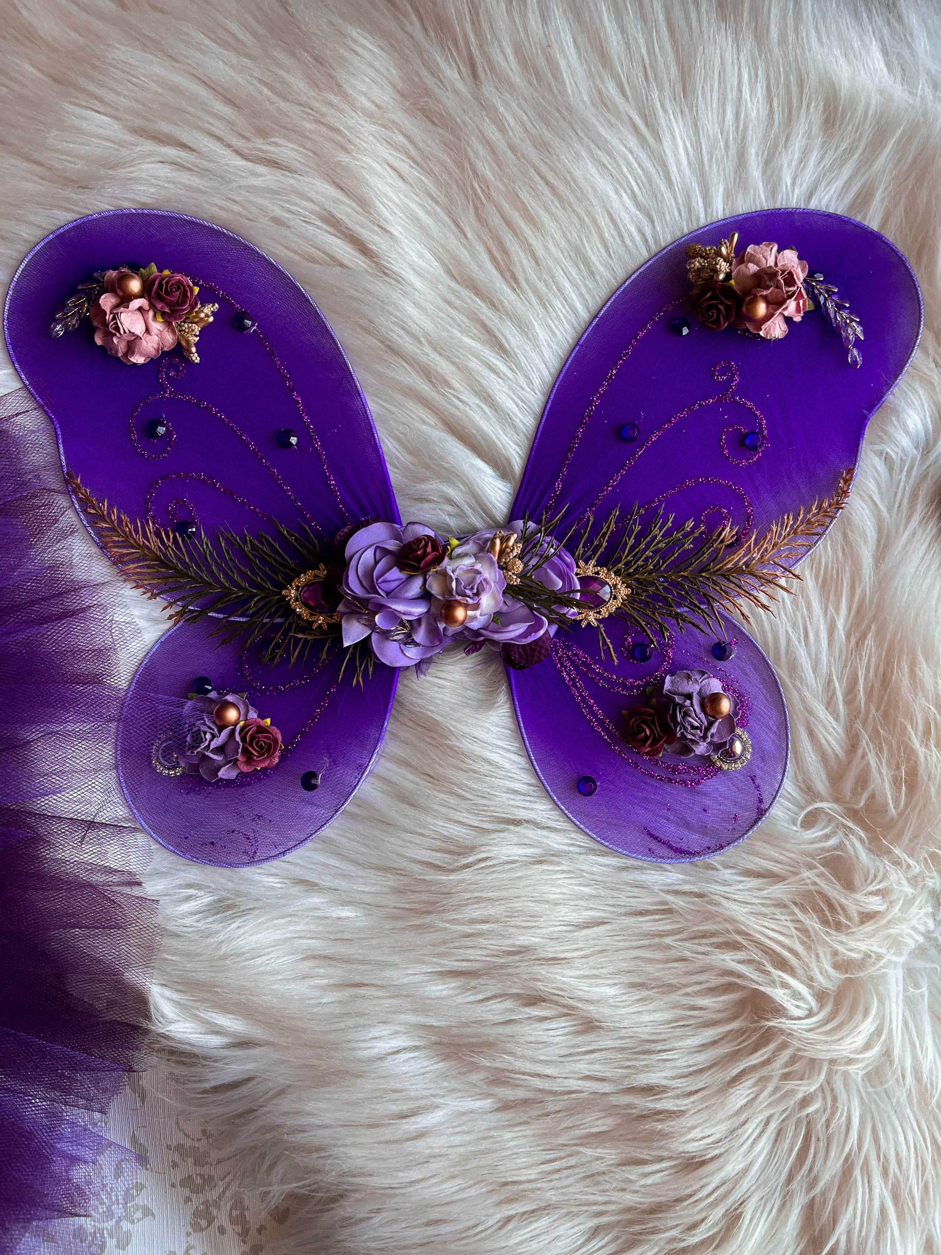 Woodland Fairy Butterfly Birthday Outfit/Costume (Purple)