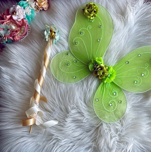 Woodland Fairy Butterfly Costume (Fairy Wings & Wand Set)